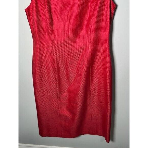 Talbots Two Piece Sheath Dress Suit Blazer Jacket Silk Wool Blend Coral Size 2P - Picture 11 of 13